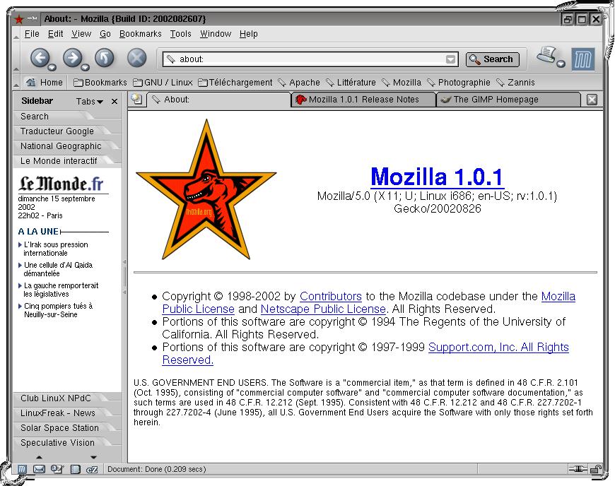 retour  la page des versions de mozilla