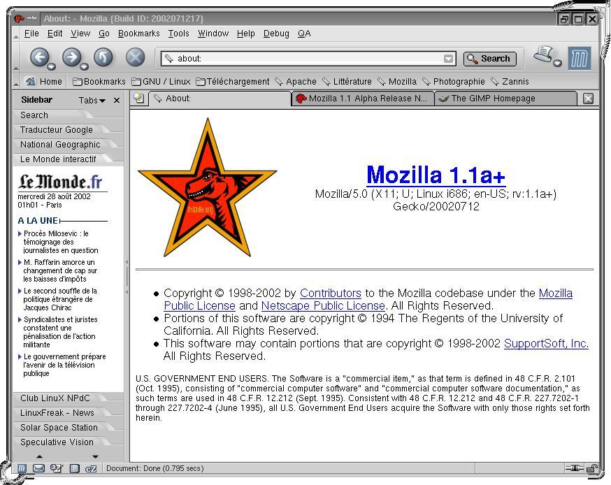 retour  la page des versions de mozilla